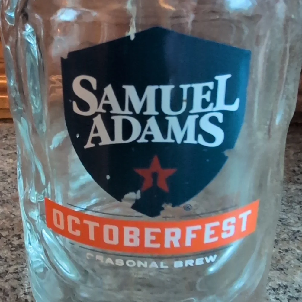 Samuel Adams - Octoberfest Beer Mug Large Dimpled Glass Stein Sam Adams